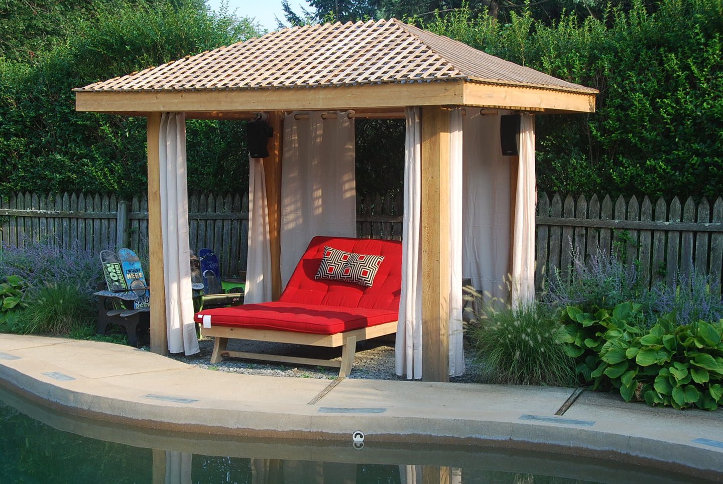 carpentry project poolside cabana