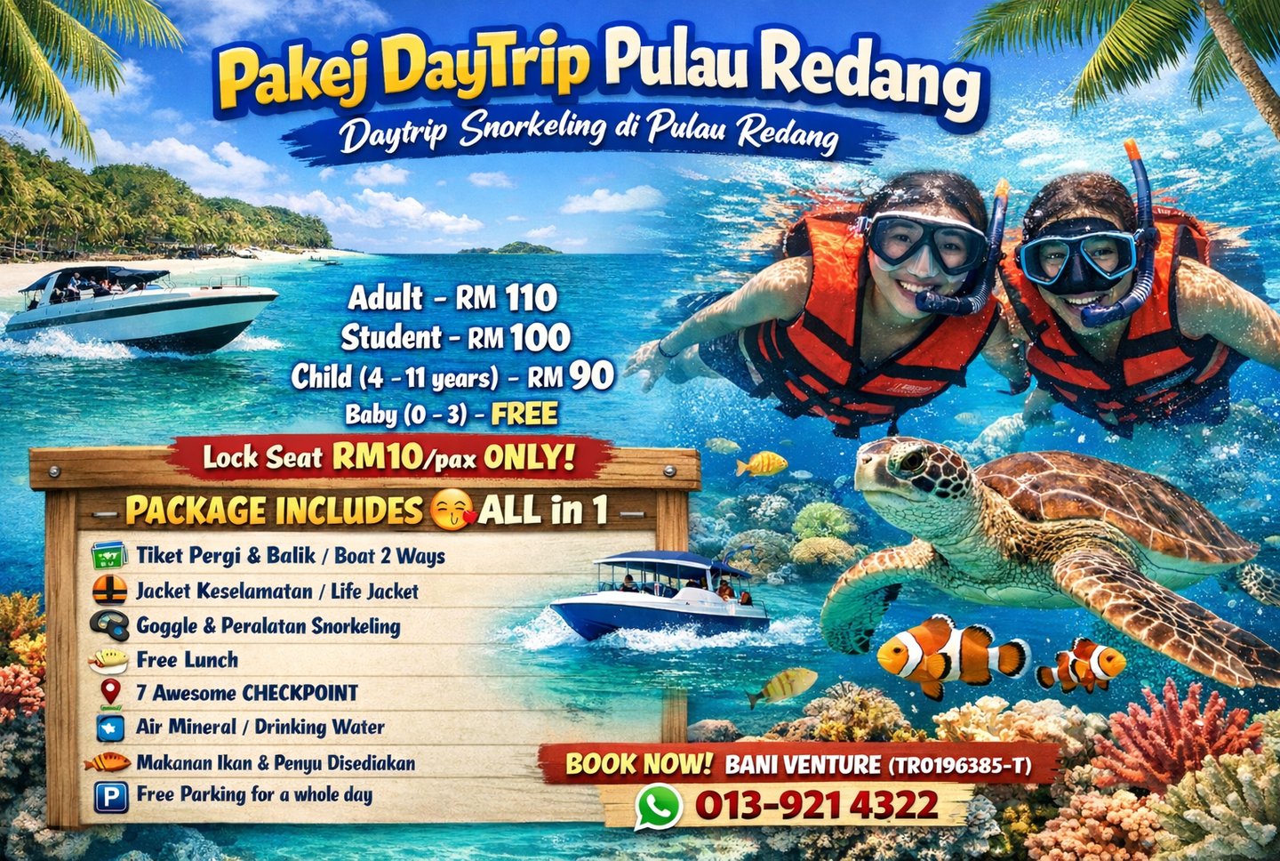 PAKEJ DAYTRIP PULAU REDANG MURAH