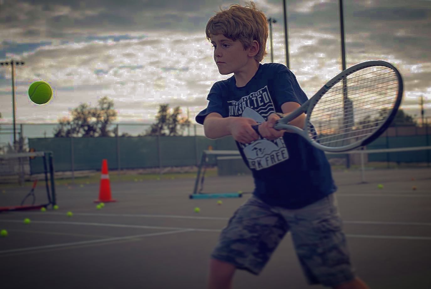 Junior player private tennis lesson in Panama City Beach, FL