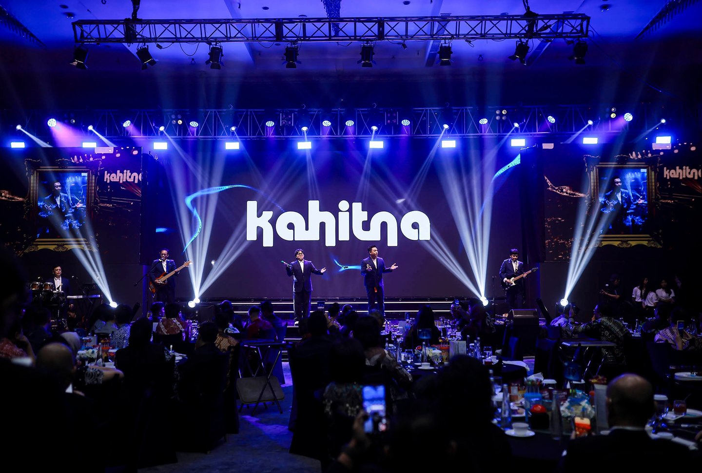 Kahitna band performing live on stage at gala dinner event photo by umarez photography
