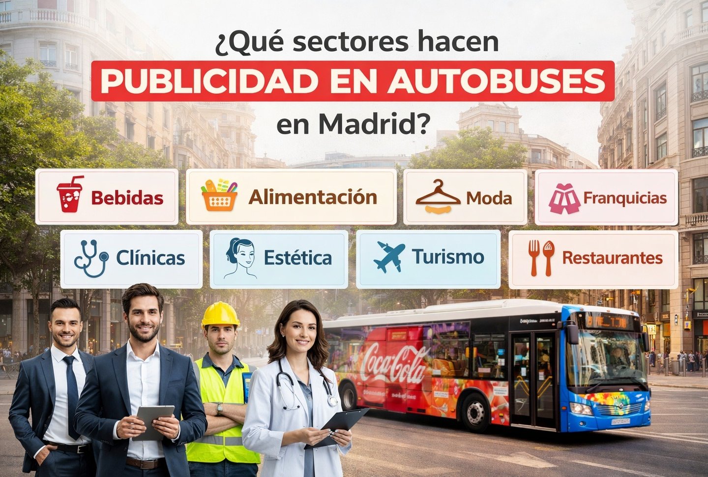Sectores que utilizan publicidad en autobuses en Madrid