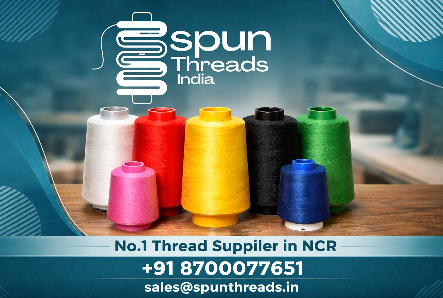 Spun Threads India spunlex polyester sewing threads supplier in Gurgaon Delhi NCR