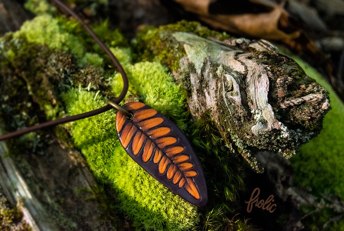 Created with a unique process using real ferns, then handpainted.