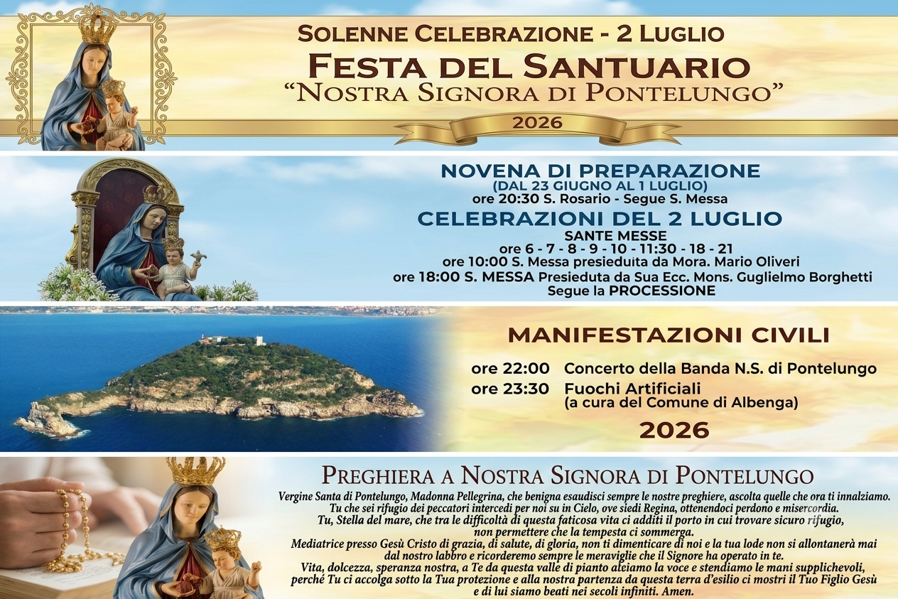 volantino Festa del Santuario Nostra Signora di Pontelungo 2 luglio 2026