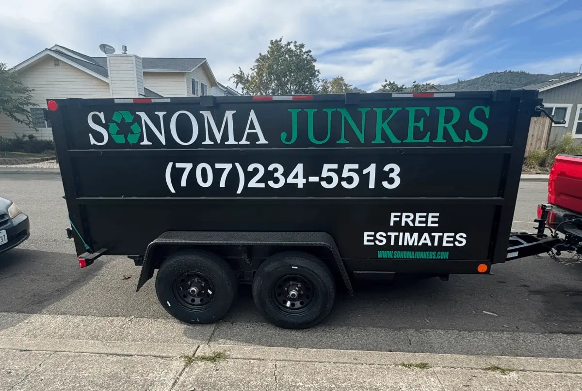 trailer in a residential neighborhood