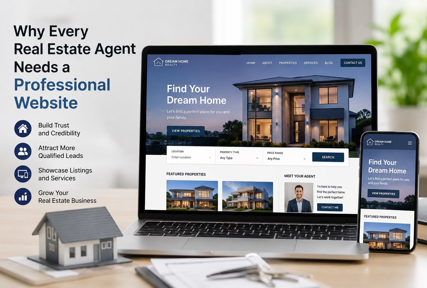 Professional real estate website design for realtors