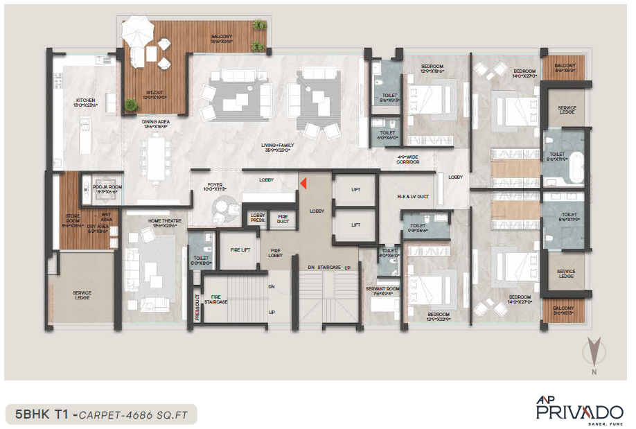 ANP Privado 5BHK - 4686 Sq Ft