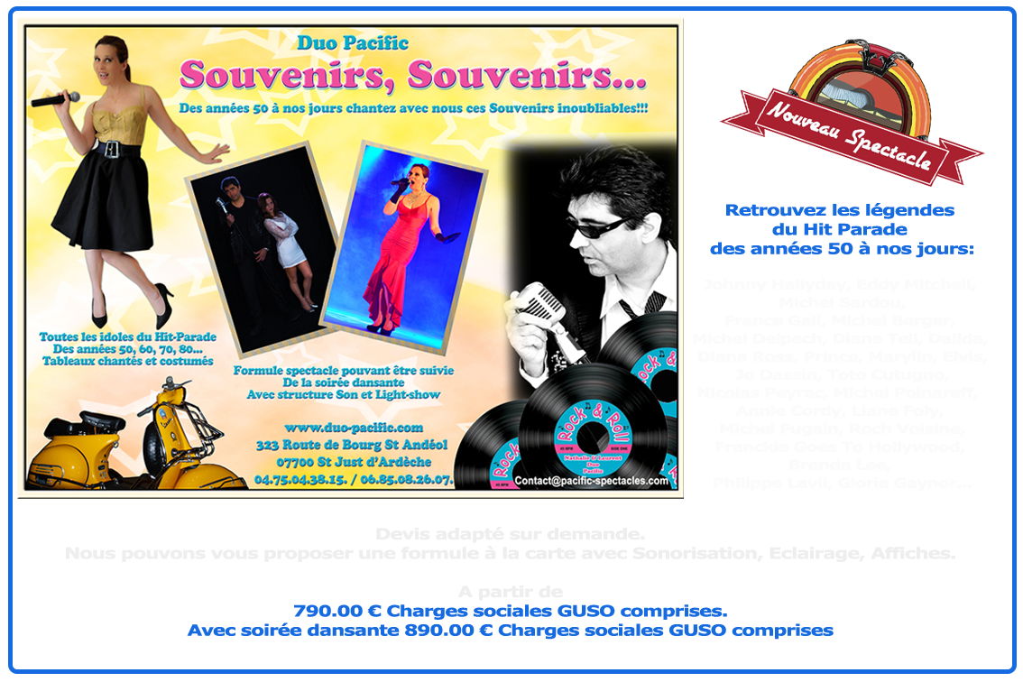 Des année 50 aux années 80 revivez tous les succès de légende