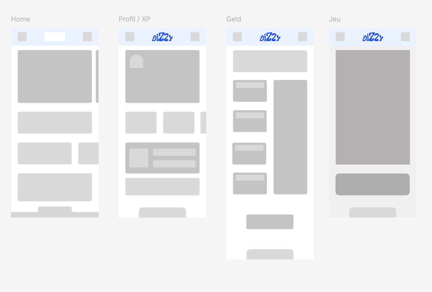 Wireframe Bizzy App
