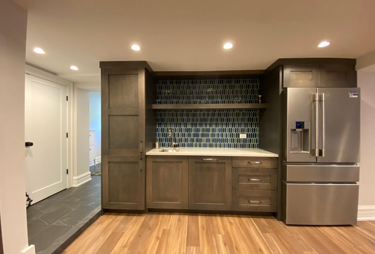 Finished basement renovation in an early 1900s house