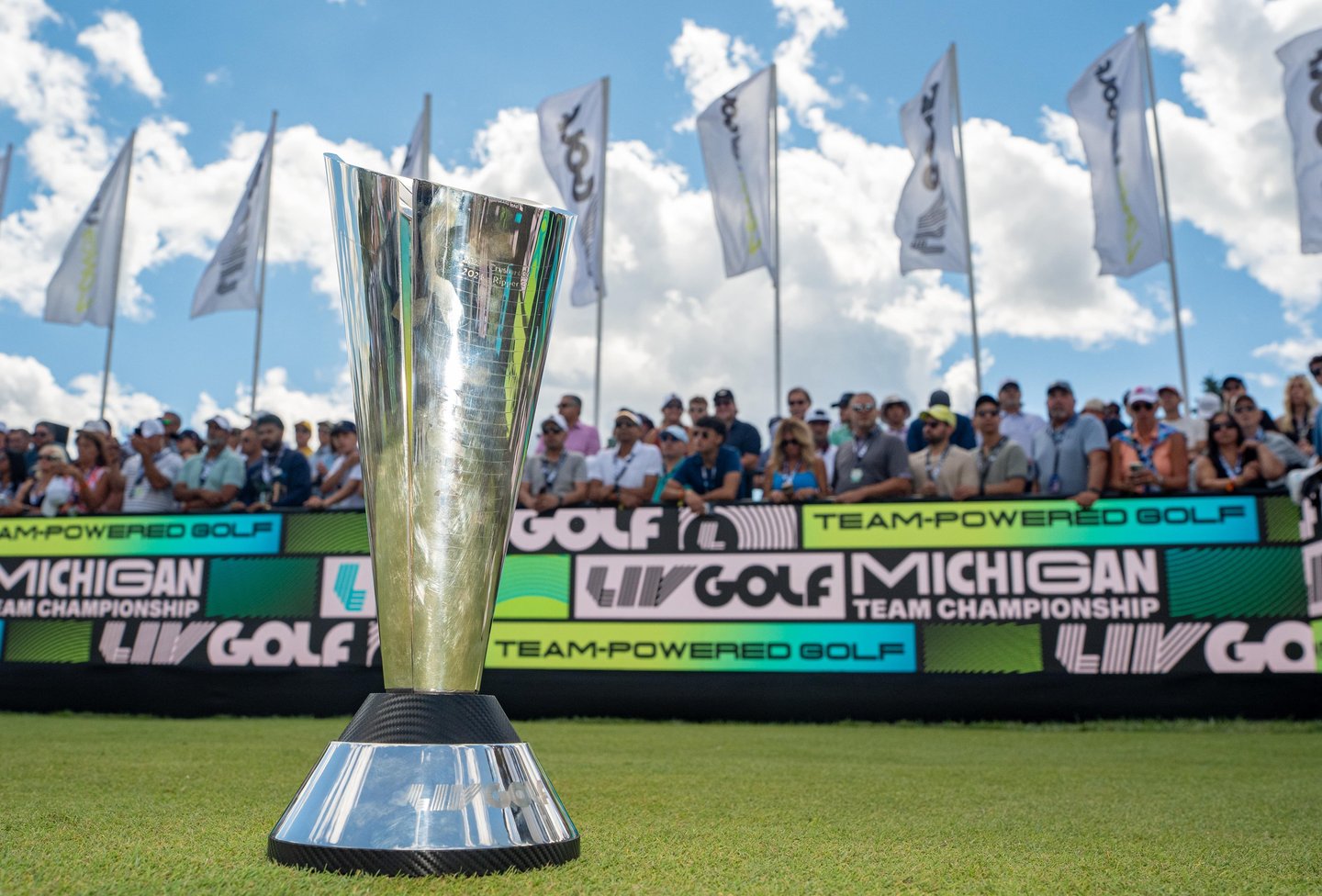 LIV Golf Team Championship trophy at Michigan (Photo: LIV Golf)