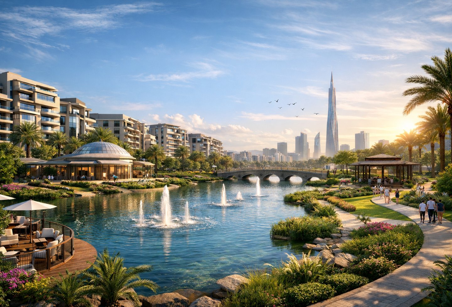 مشروع متكامل في العاصمة الإدارية الجديدة يضم وحدات سكنية وتجارية وإدارية وفندقية بتصميم عصري وموقع ا