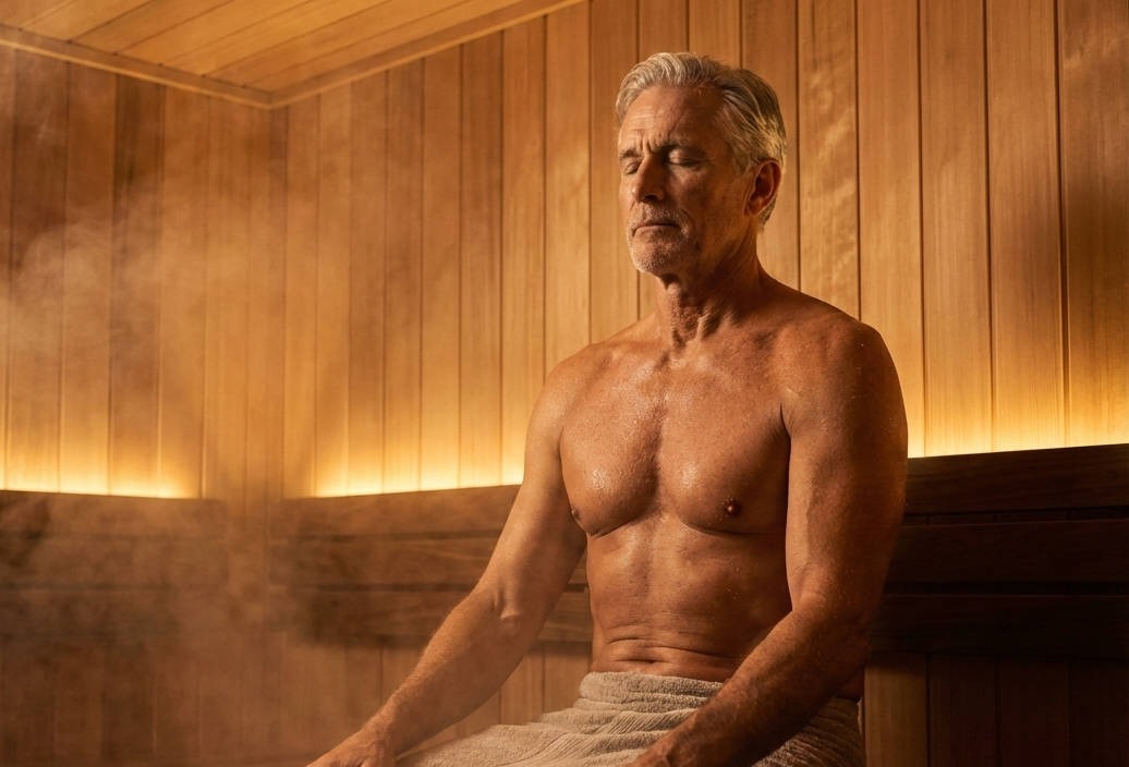 Man in a sauna