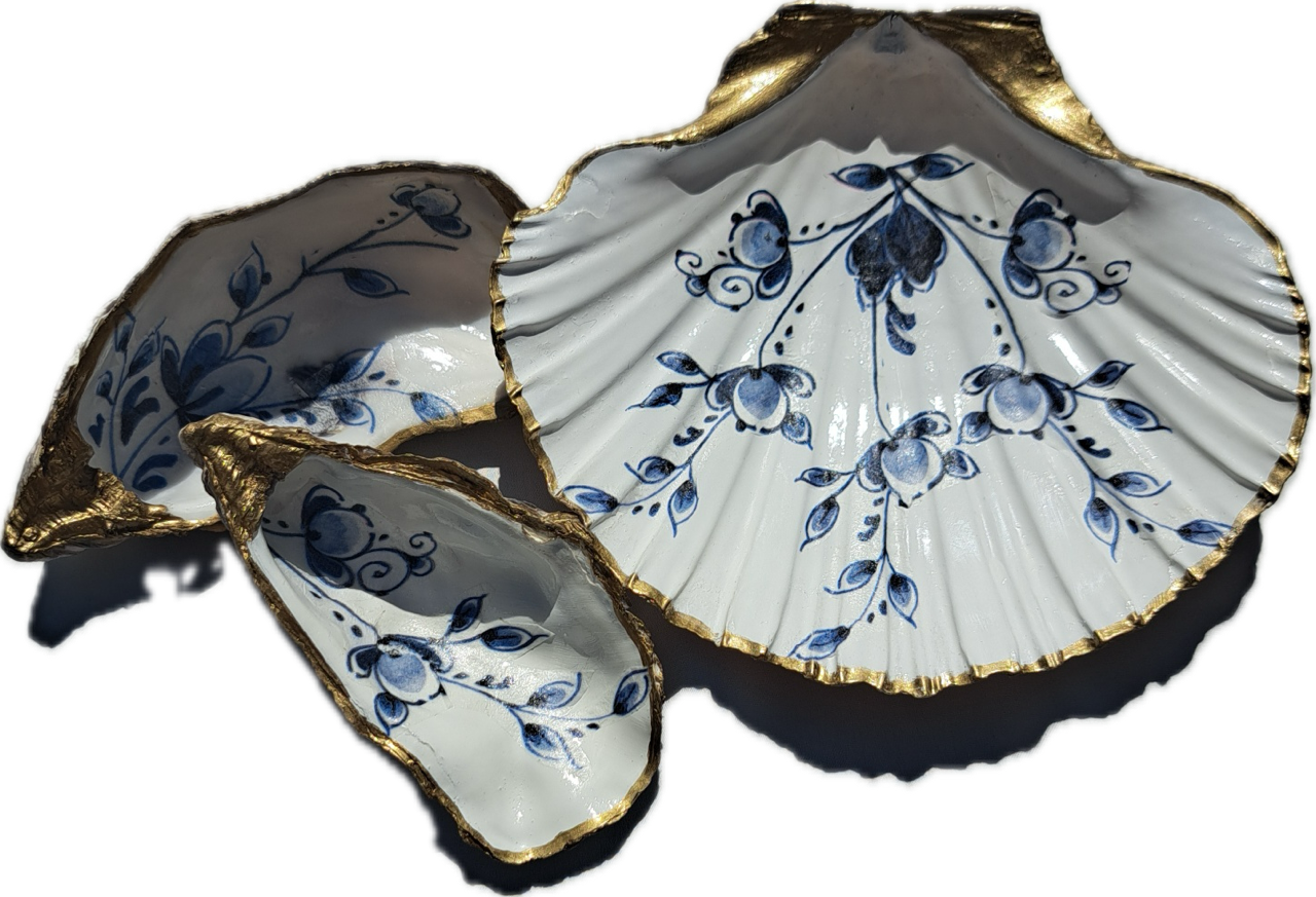 gedecoreerde oesterschelp