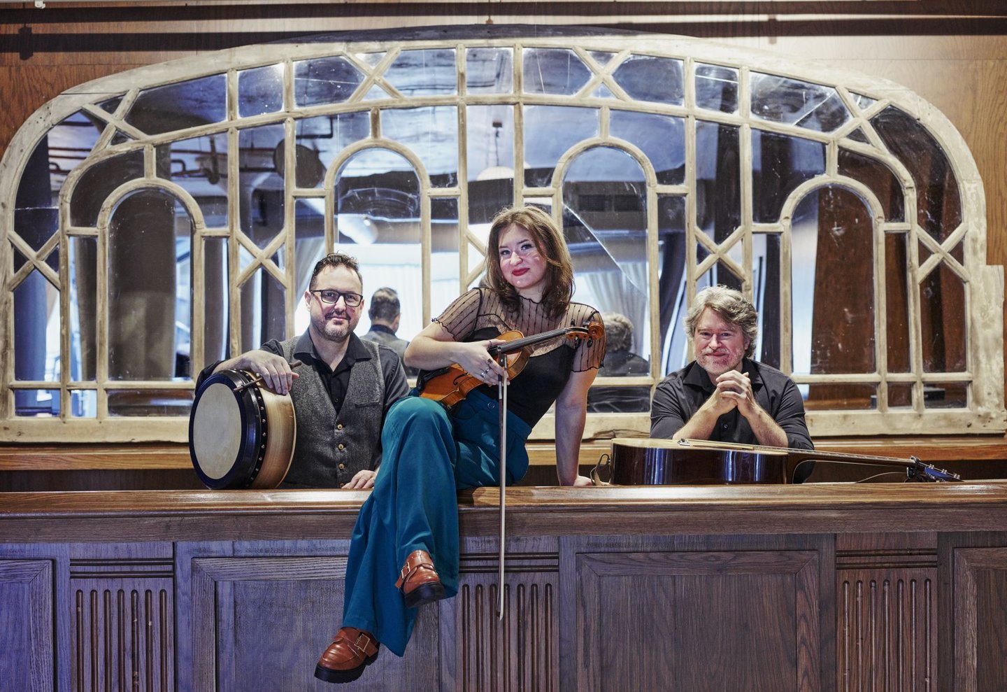 Fiddle In The Middle band members Steve Morrow, Evelyn Thom and Jesse Langen .