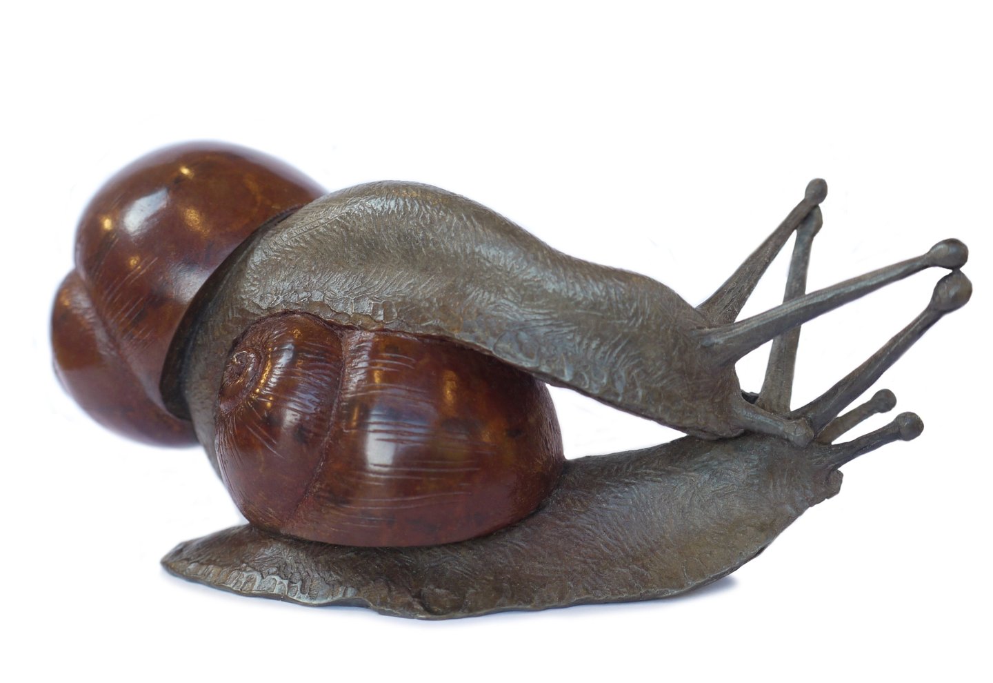 Miniature Bronze sculpture of a snails by Mark Richard Hall