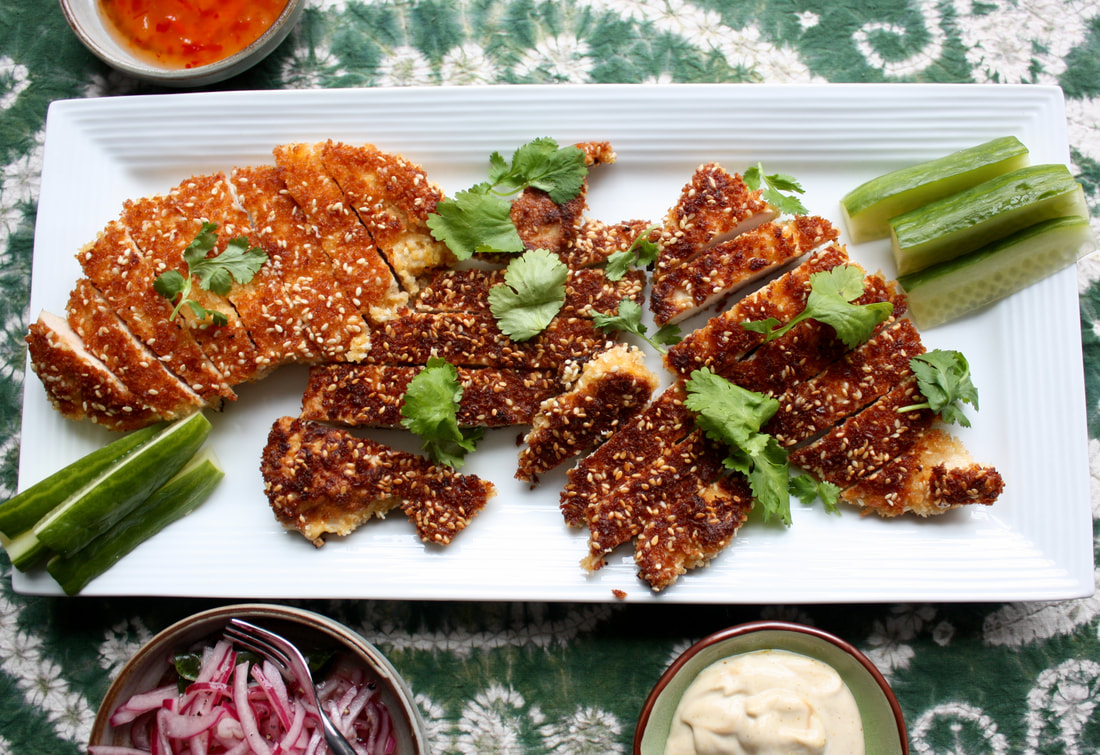 sesame crusted chicken