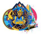 Sample visual showing layered brand logo style