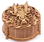 Escape room puzzle featuring a birthday cake with hidden clues or compartments in the frosting