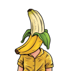 a banana split in half a banana peeler