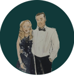 a man and woman standing next to each other