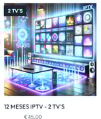 12 Meses IPTV - 2 Tvs