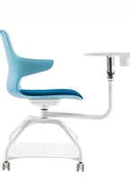 Sensit Dora25 multifunction chair with turquoise backrest, blue seat, and white mobile base – ideal 