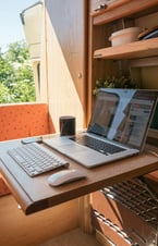 Laptop on the desk