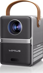 Mini Projector【Electric Focus】 WiMiUS Portable Projector 4K 1080P Support,15000 Lumen 5G WiFi Blueto