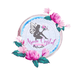 Natural Skincare line Asana Crystal pastel floral logo design