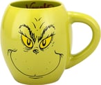 Bioworld Grinch Naughty And Nice Oval Sculpted Ceramic Mug