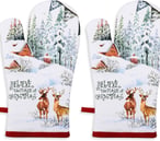 AMOUR INFINI Christmas Oven Mitts Set