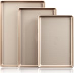 HONGBAKE Baking Sheet Pan Set, Cookie Sheets for Oven