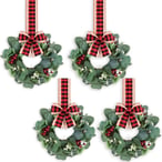  Mini Christmas Faux Kitchen Cabinet Wreaths