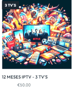 12 Meses IPTV - 3 Tvs
