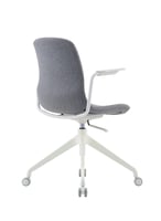 SenSit-Otto swivel chair with white base and armrests