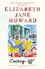 Cover of “Casting Off” by Elizabeth Jane Howard, showing a seated couple in a vintage living room.