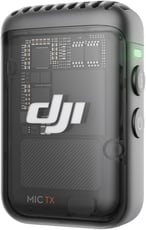 DJI Mic 2 Transmitter (Shadow Black), Wireless Microphone with Intelligent Noise Cancelling, 14-Hour