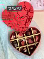 Hộp Sô cô la trái tim tone đỏ siêu sang Chocolate Nha Trang CH10055