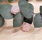 pink mother of pearl flower earrings