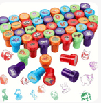a bunch of stamps on a white background