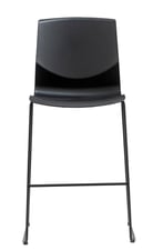Sensit black minimalist counter chair with metal legs