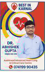 An image showing Dr. Abhishek Gupta as the best cardiologist in Karnal