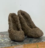 Felted Stilettos 2023 vacuum dust, wire, gauze