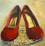Red Shoes 2023 Oil on wood panel 40x40cm