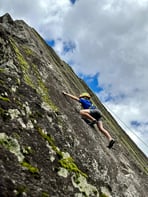 Young climbers on the rock.
