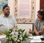 visita del politico Oriol Junqueras