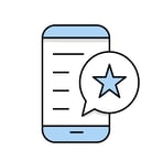 a smartphone with a star on it