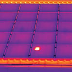 A hotspot on a solar panel