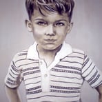 Bully (2008). Charcoal and White Pastel.